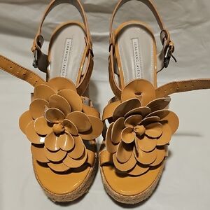 Vera Wang Lavender Label Mustard Floral Sandals
